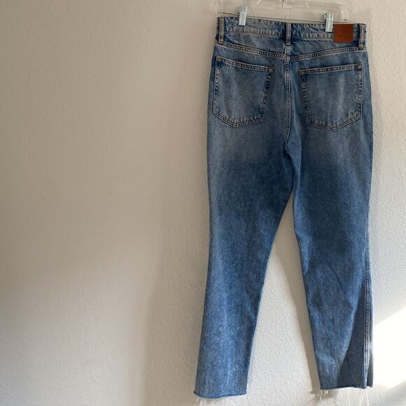 Anine Bing Sonya High Rise Slim Straight Jeans in Washed Blue Size 30 - Picture 6 of 9